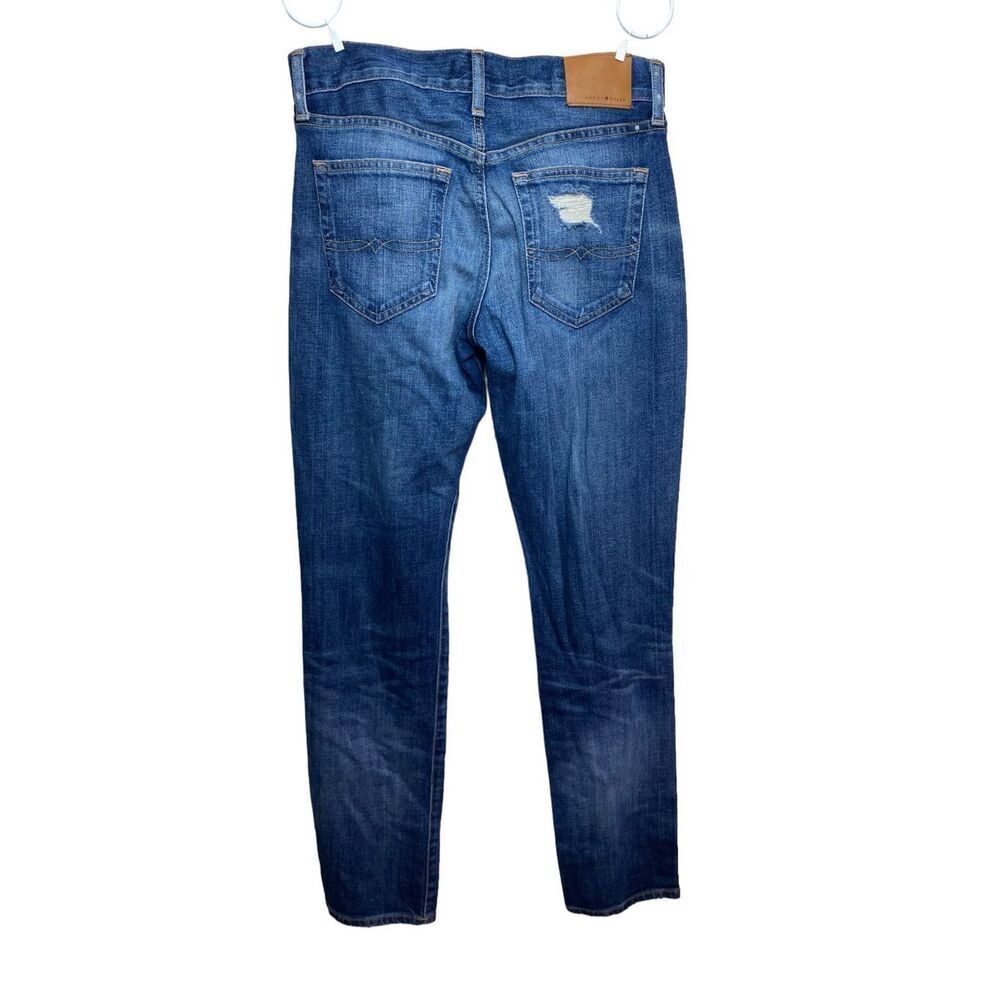 Lucky Brand Women's Wash Hemlock 121 Heritage Slim Distressed Jeans Size 28R - Picture 2 of 5